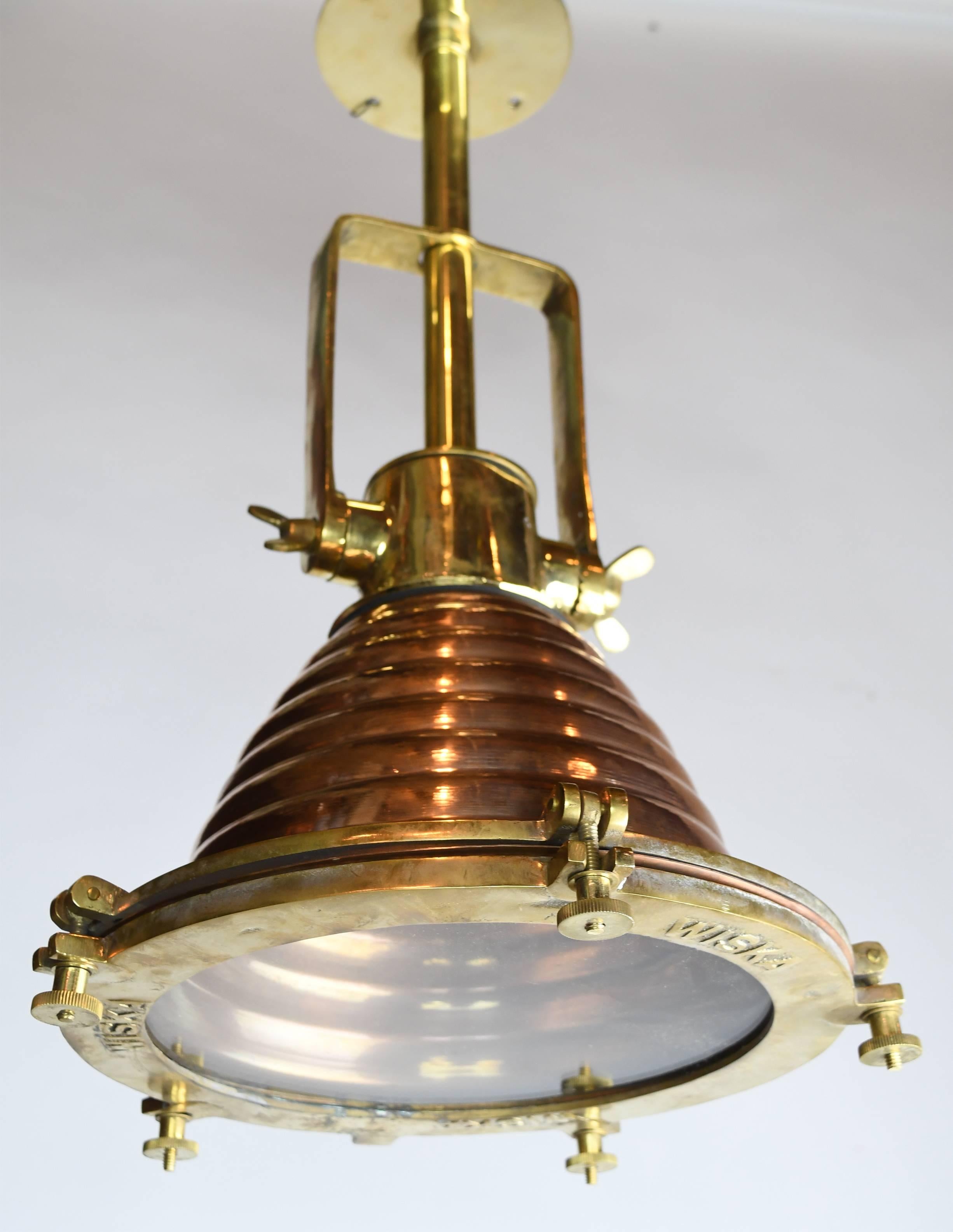 American Copper and Brass Wiska Beehive Nautical Boat Light