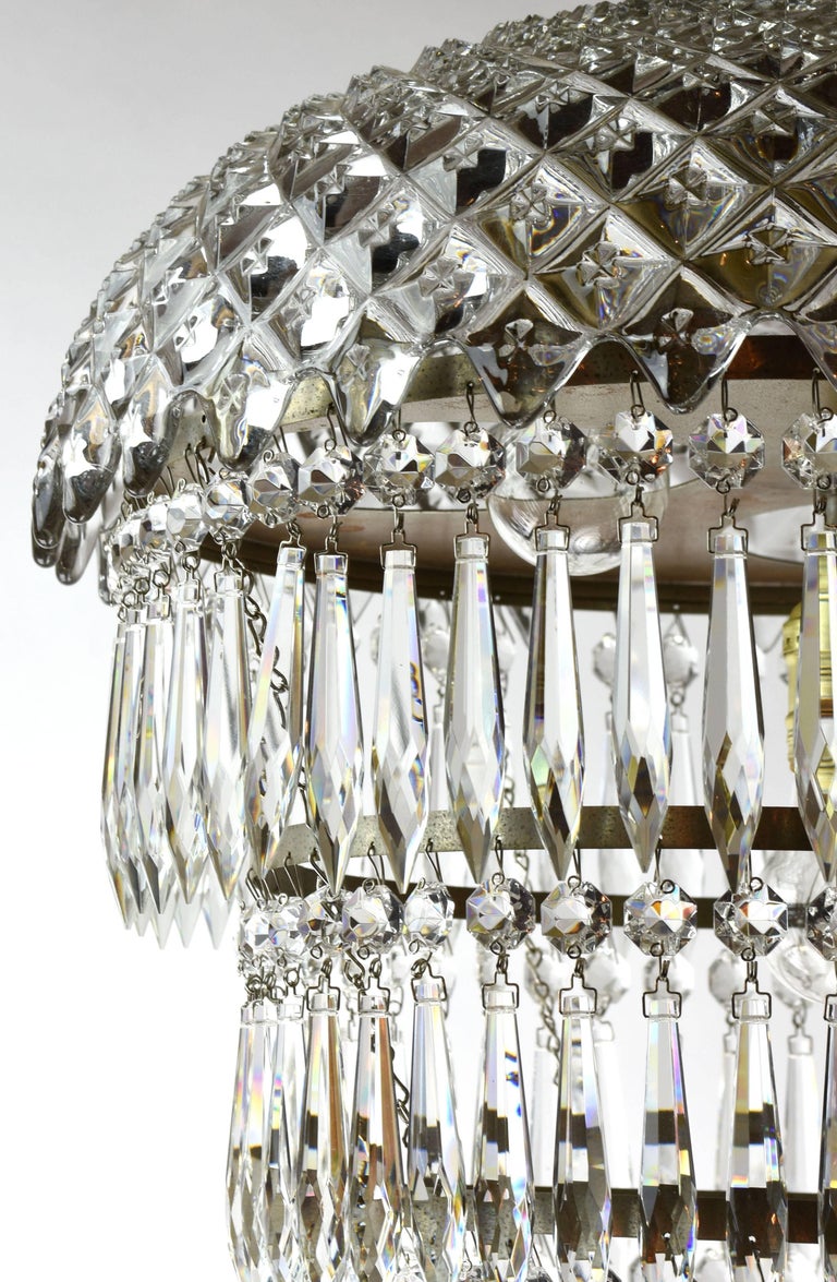 Tiered Wedding Cake Chandelier, circa 1940 For Sale at 1stdibs