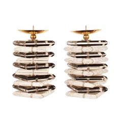 Pair of Haziza Accent Candleholders