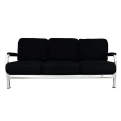1950s Square Tube Aluminum Three-Seat Couch