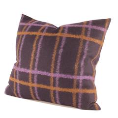 Plaid Wool Accent Pillow