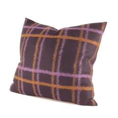 Plaid Wool Accent Pillow
