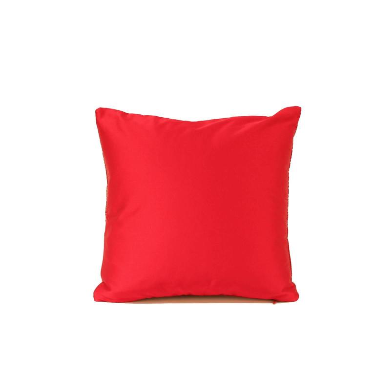 Small Red Perforated Leather Pillow For Sale at 1stdibs