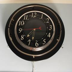Rare Wall 1940s Neon Clock