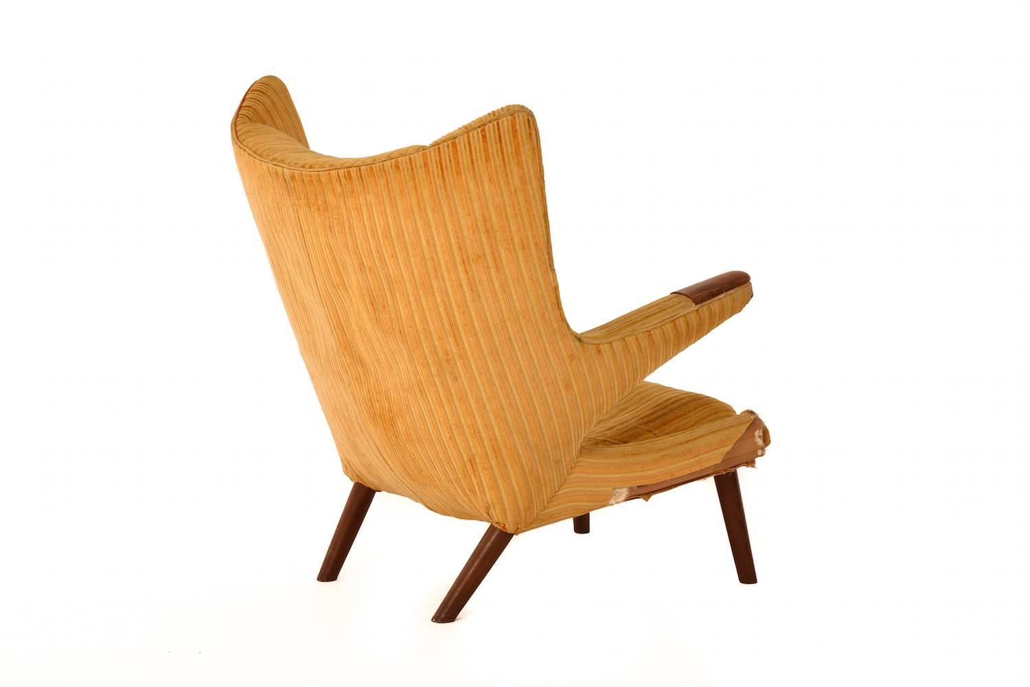 Teak Danish Modern Wegner Bamsestol Lounge Chair