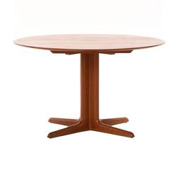 Danish Modern Pedestal Extension Table