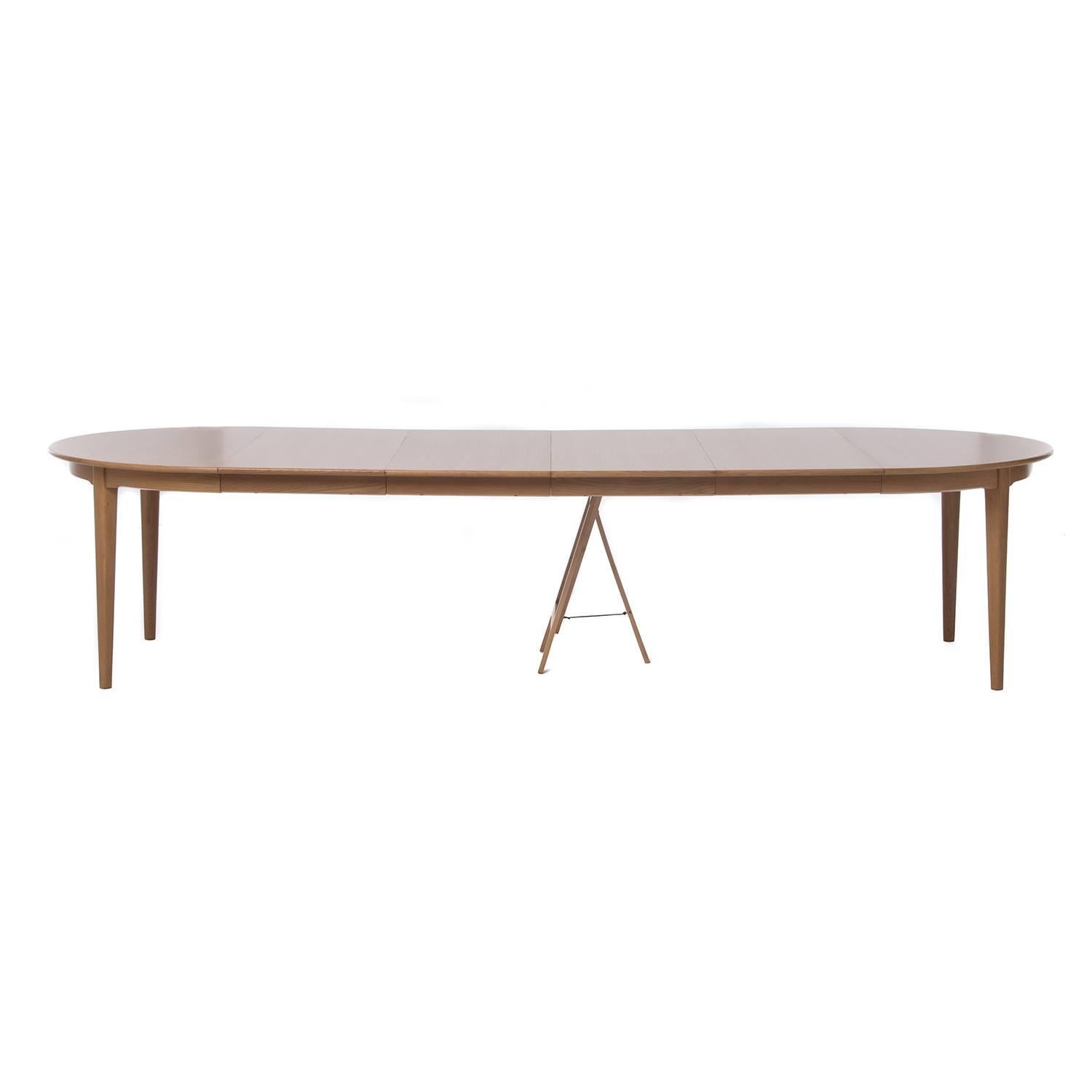 20th Century Danish Modern Dining Table with Four Leaves