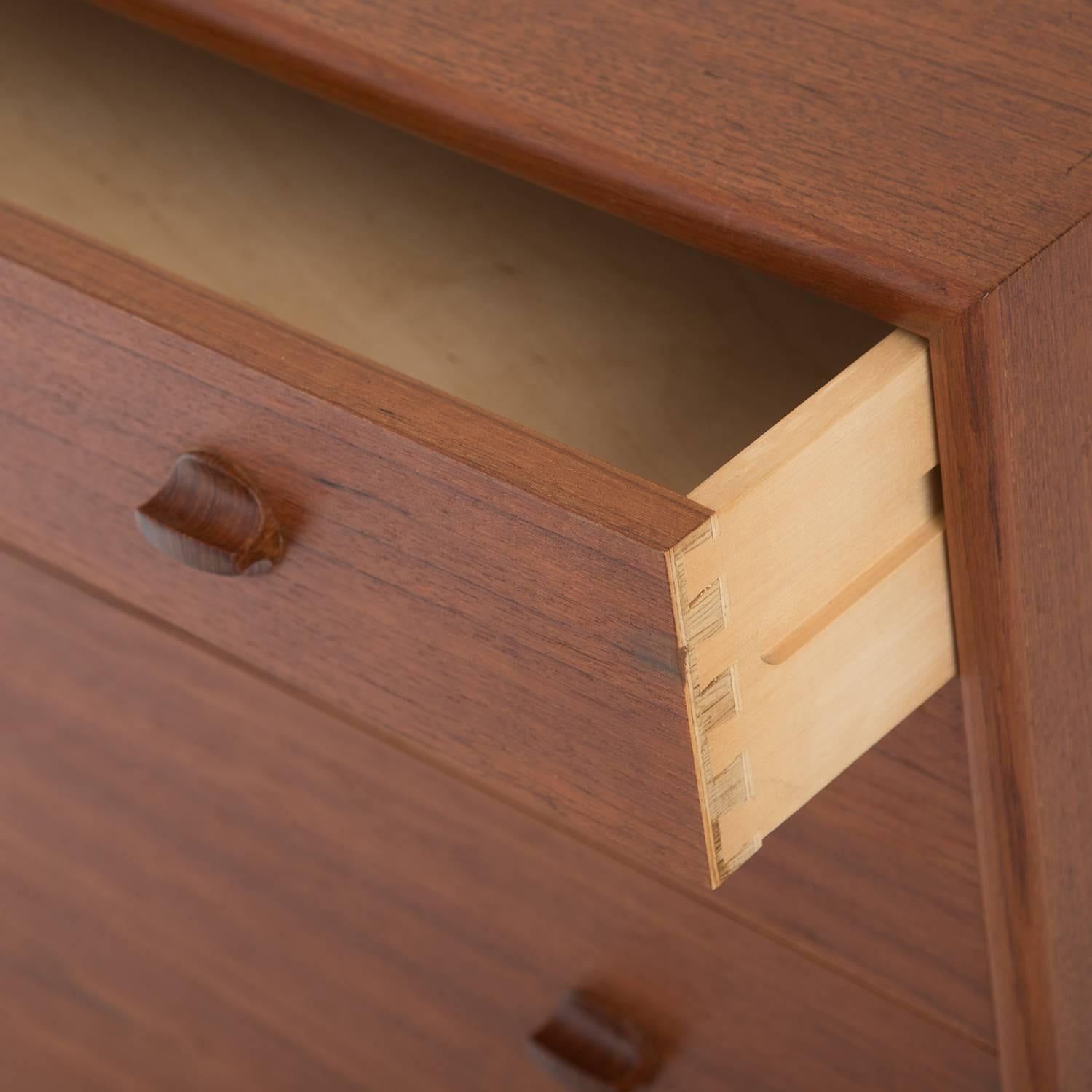 Teak Danish Modern Four-Drawer Dresser