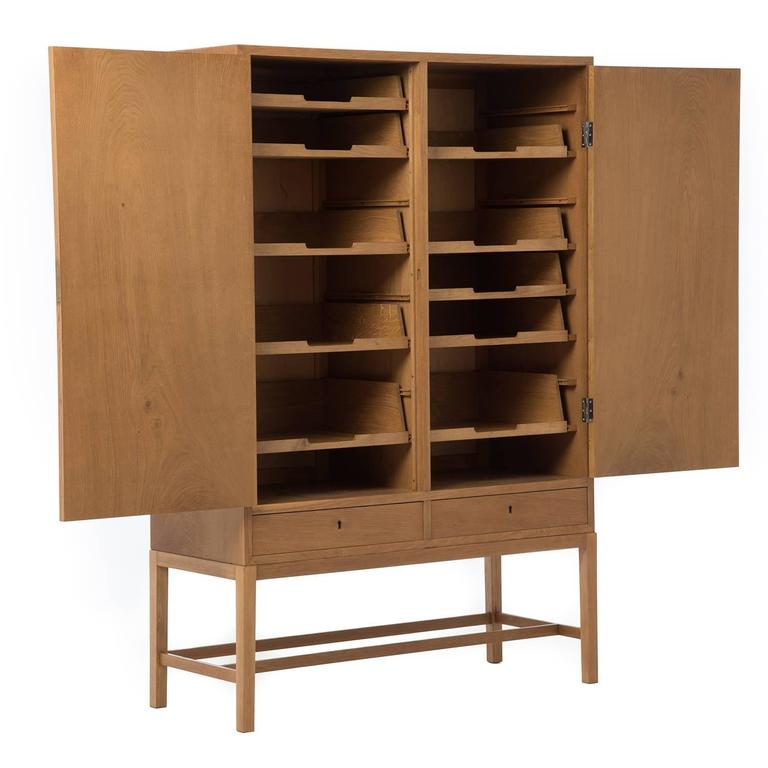 Danish Modern Transitional TwoDoor Linen at 1stDibs