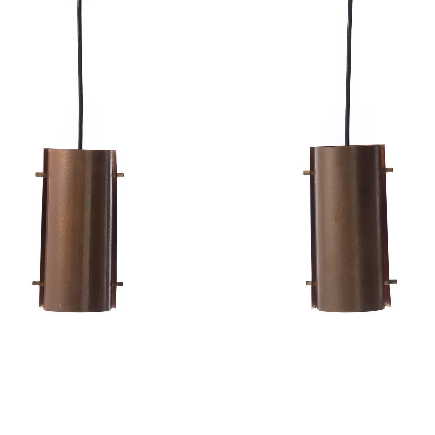 Danish Modern Copper Pendant Set