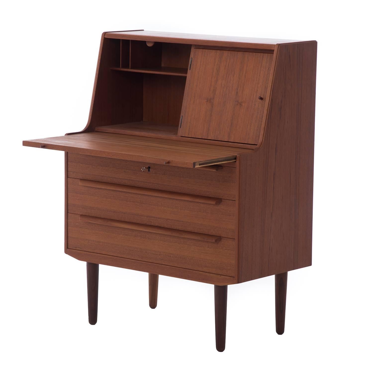 A secretary desk is a multipurpose unit that can be used as a vanity and for clothing storage, or a desk (please note expandable desktop surface). This is an ideal piece for a guest room or an accent for a living area, kitchen or entryway.
This