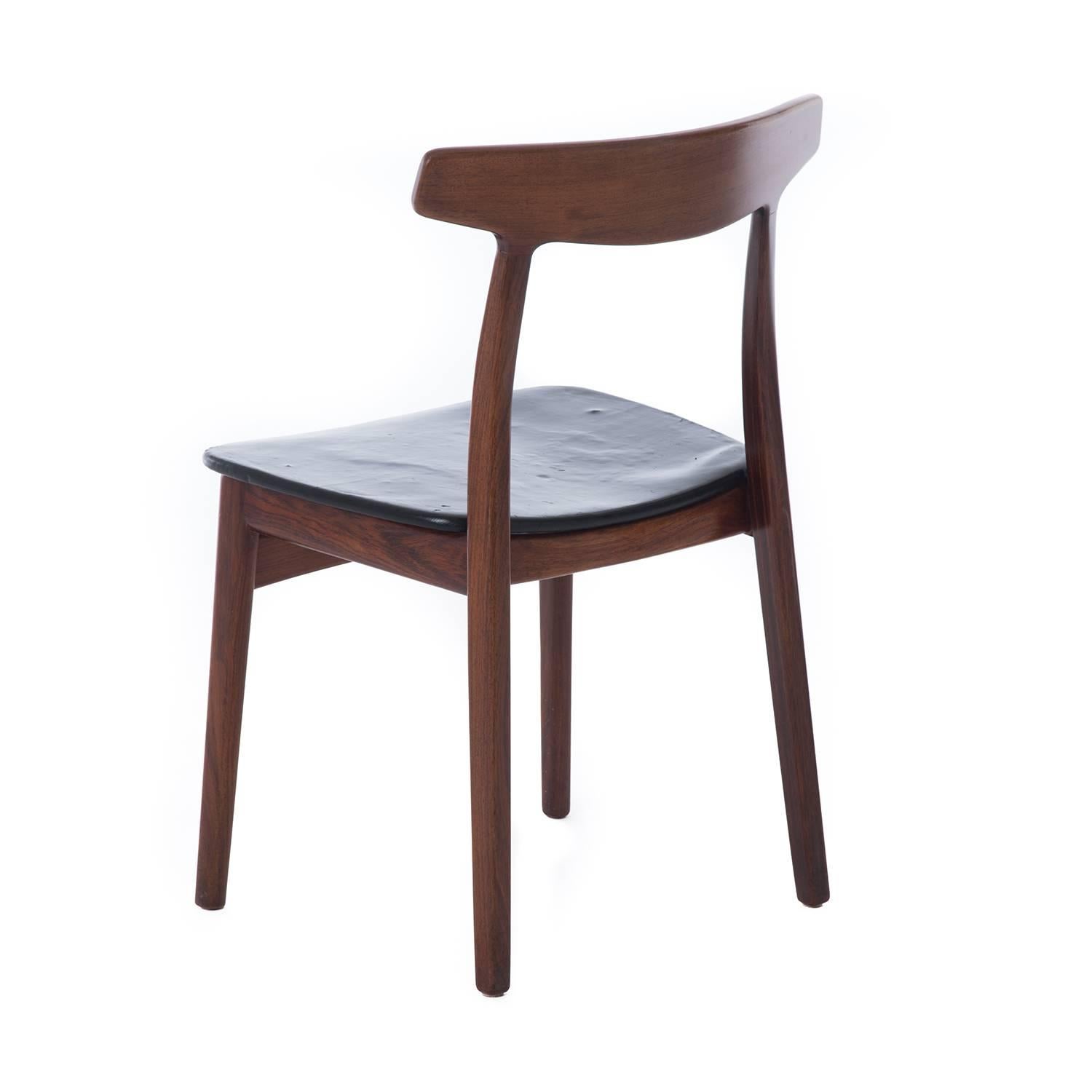 Vegetable Dyed Danish Modern Rosewood Side Chair