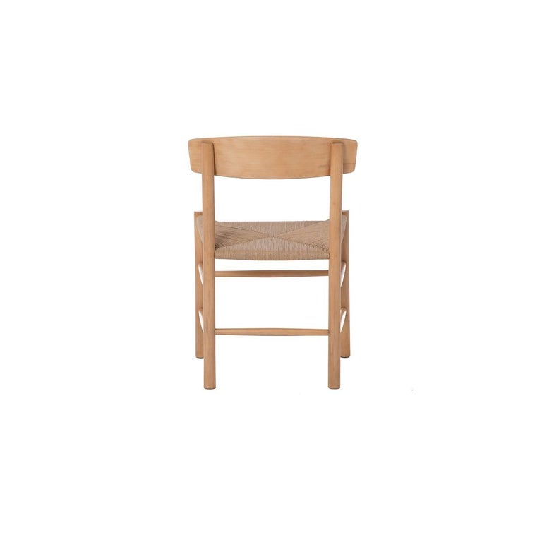 Danish Modern Woven Shaker Style Cord Seat Dining Chairs Six By Danish Modern Woven Shaker Style Cord Seat Dining Chairs Six By Børge Mogensen In Excellent Condition