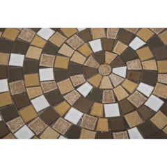 Mid-Century Modern Round Coffee Table with Tile Top by Gordon & Jane Martz