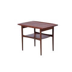 Danish Modern Teak Side Table with Shelf