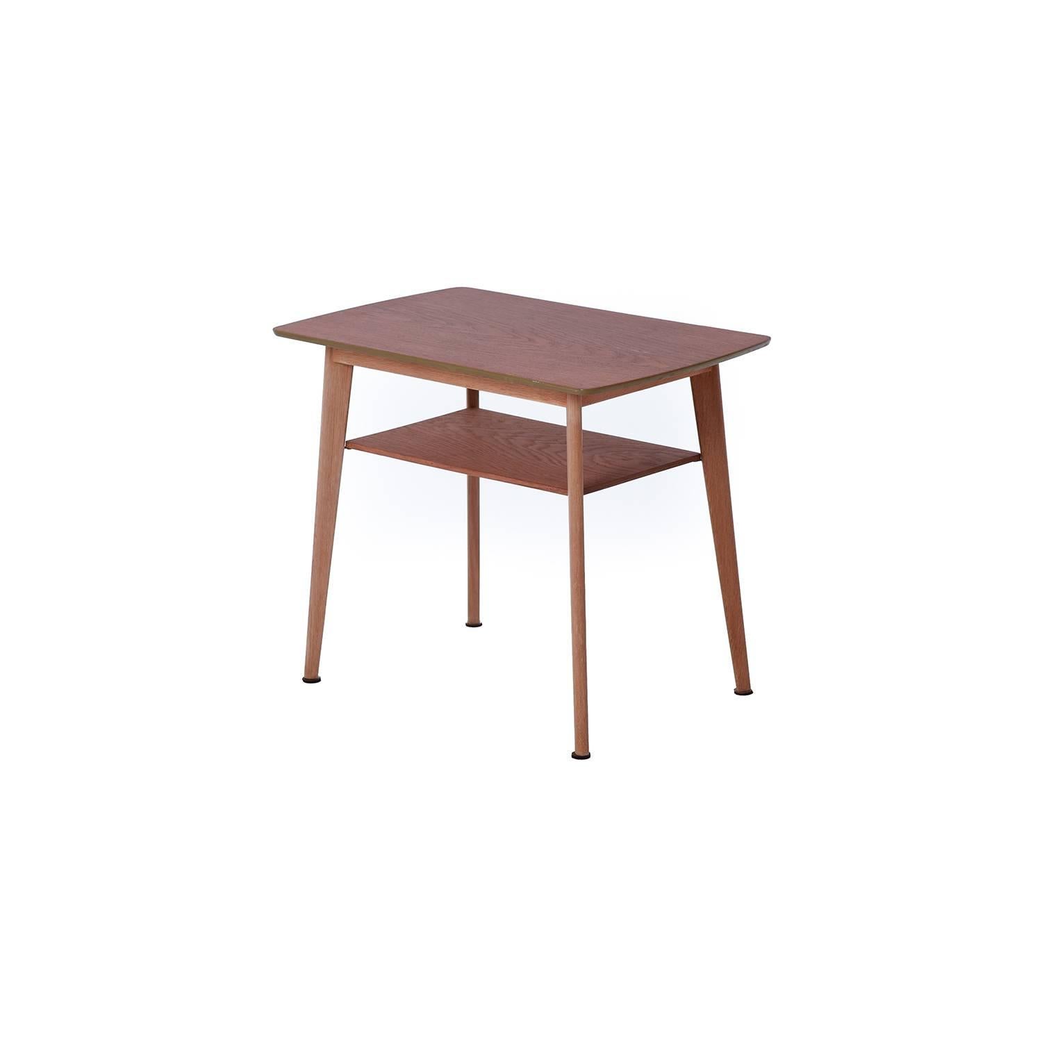 Scandinavian Modern Danish Modern Occasional Table with Shelf