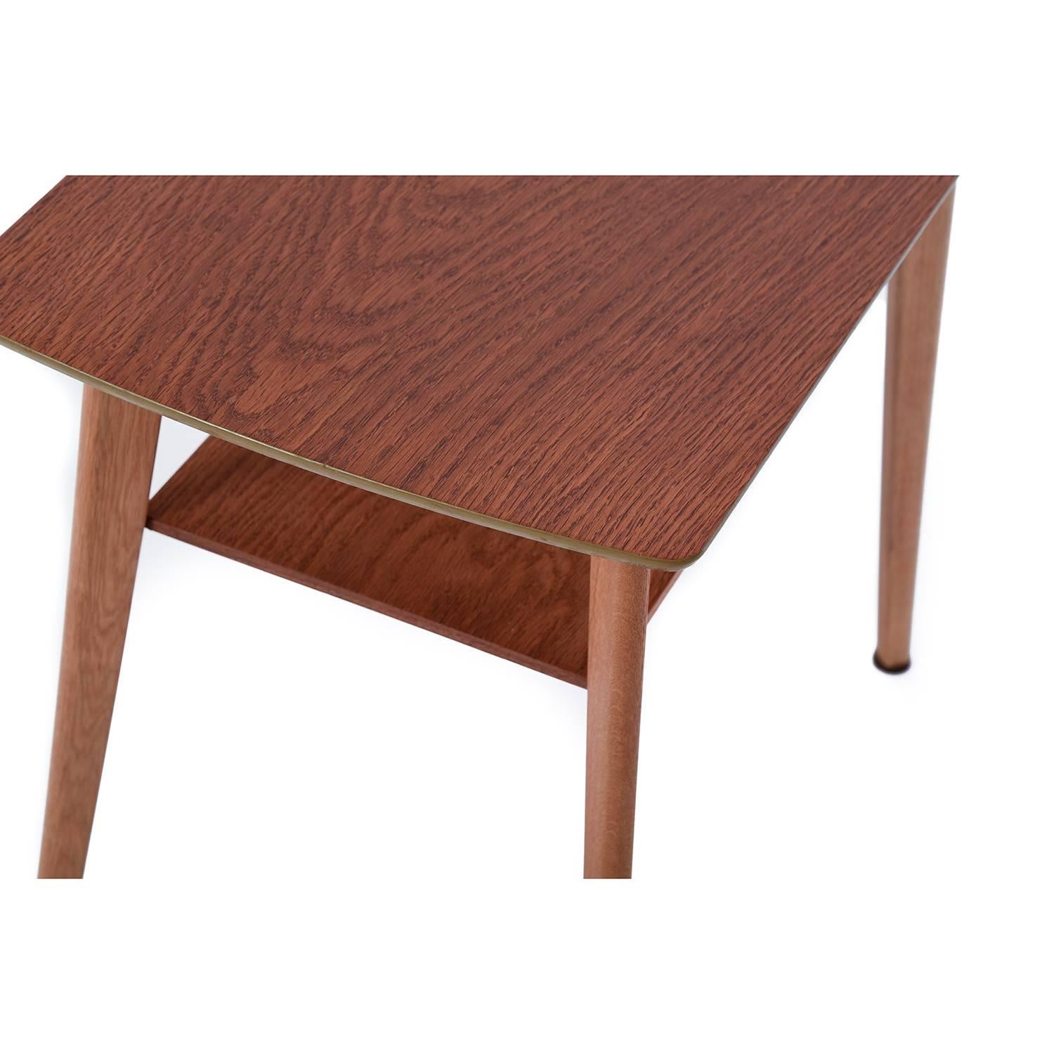 Teak Danish Modern Occasional Table with Shelf