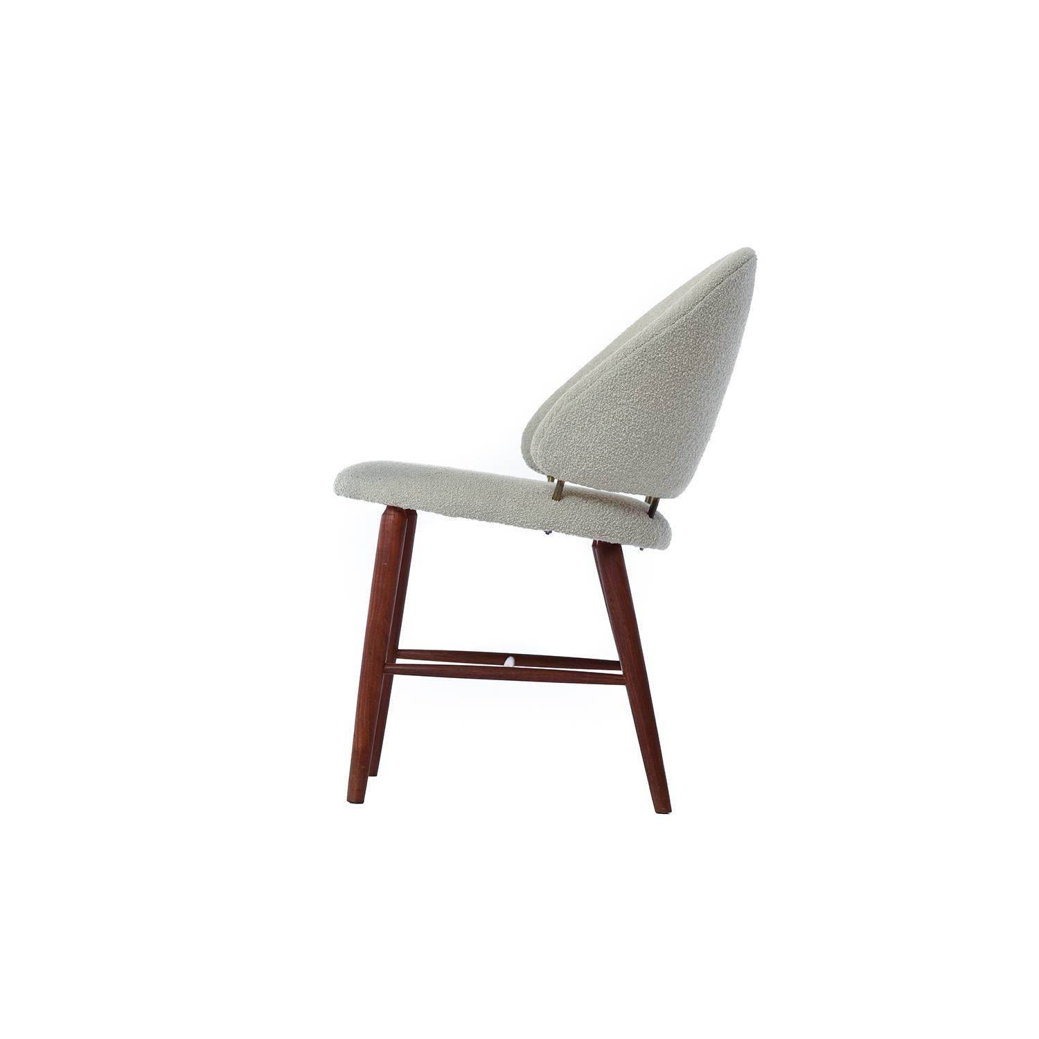 Scandinavian Modern Danish Modern Upholstered Vanity Chair