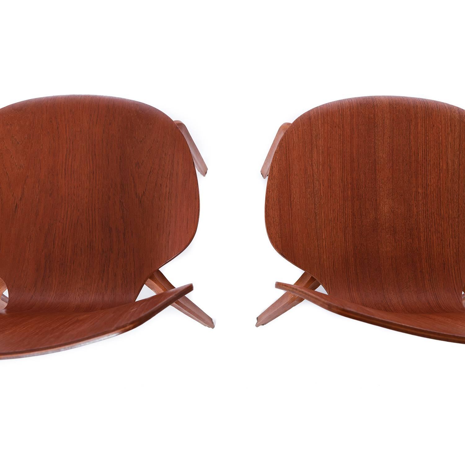 Oiled Danish Modern Grand Prix Chairs by Arne Jacobsen