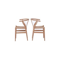 Danish Modern Wishbone Chairs CH24 in Oak