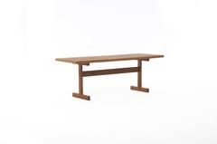 Vintage Danish Modern Coffee Table in White Oak By Borge Mogensen