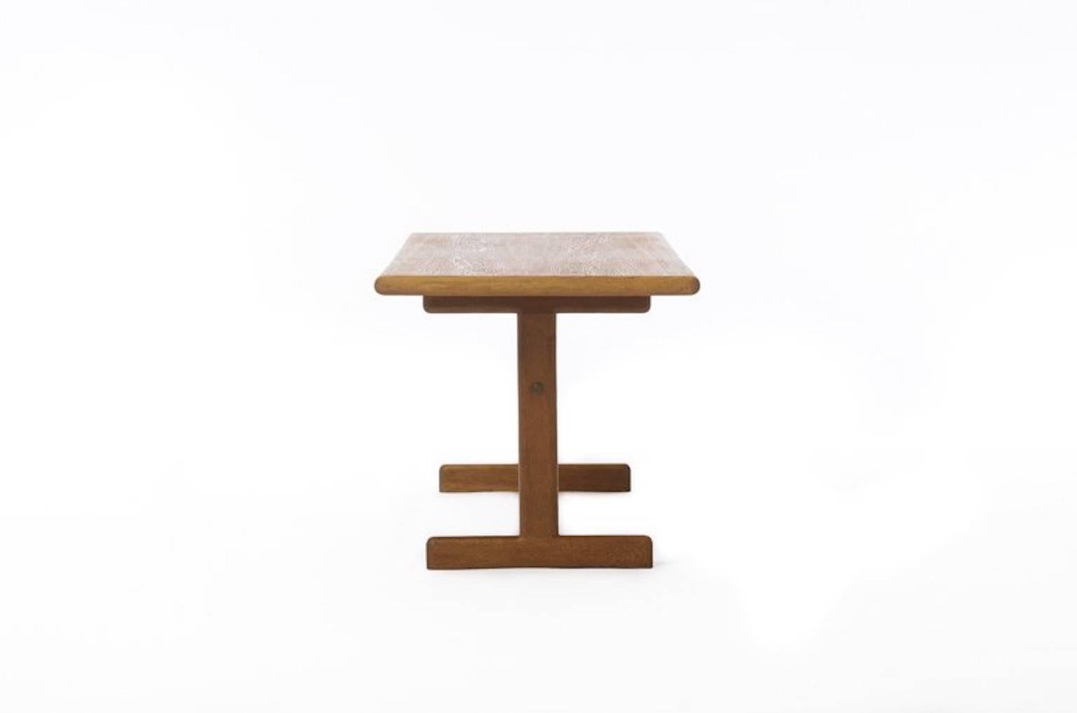 Scandinave moderne Table basse moderne danoise vintage en chêne blanc par Borge Mogensen en vente
