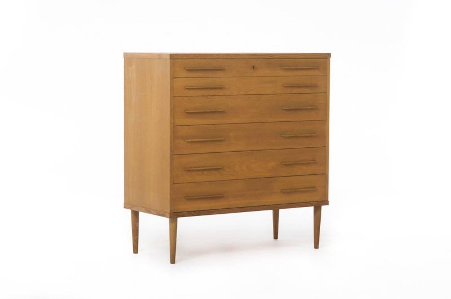 Beautifully restored vintage Danish Modern oak drawer chest.

Professional, skilled furniture restoration is an integral part of what we do every day. Our goal is to provide beautiful, functional furniture that honors its illustrious past. Our
