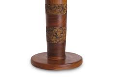 Pair of Vintage Danish Modern Table Lamps in Teak and Cork