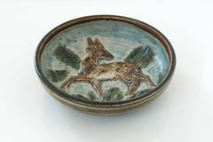 Danish Modern Ceramic Stag Bowl
