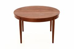 Danish Modern Dining Table with Eight Dining Chairs