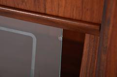 Danish Modern Credenza with Glass Doors