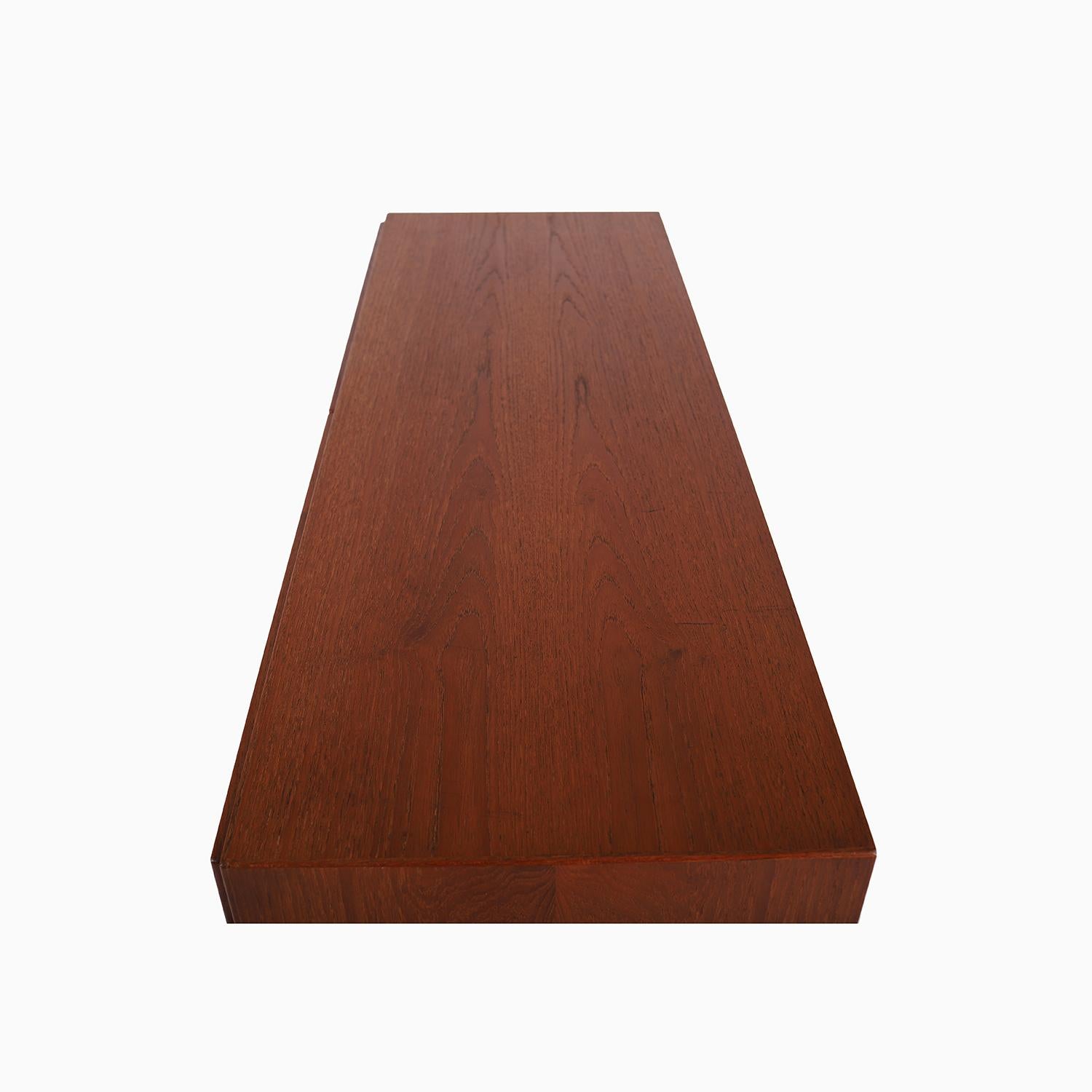 Beech Scandinavian Modern Teak Console Cabinet by Borge Mogensen For Sale