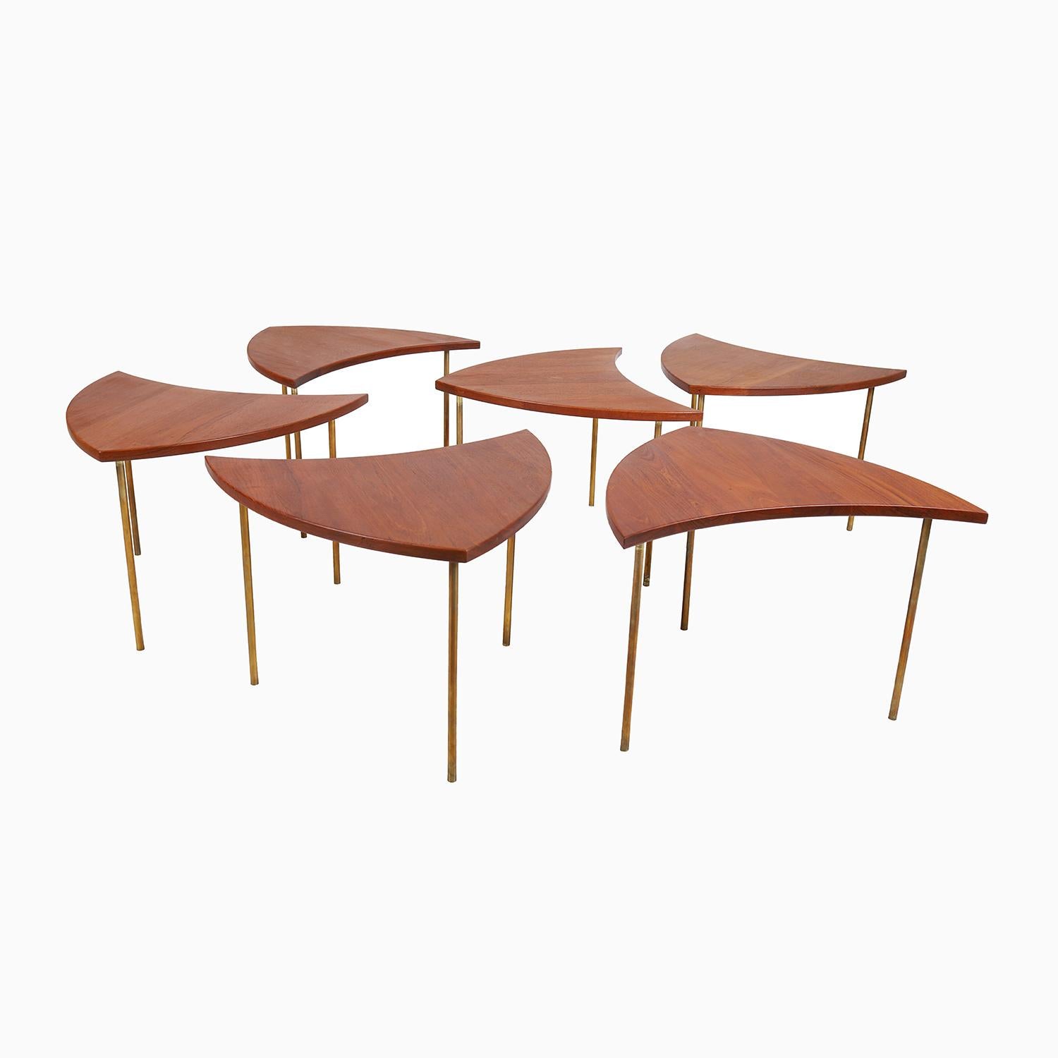 Oiled Scandinavian Modern Modular 'Pinwheel' Coffee Table in Teak by Hvidt & Molgaard For Sale