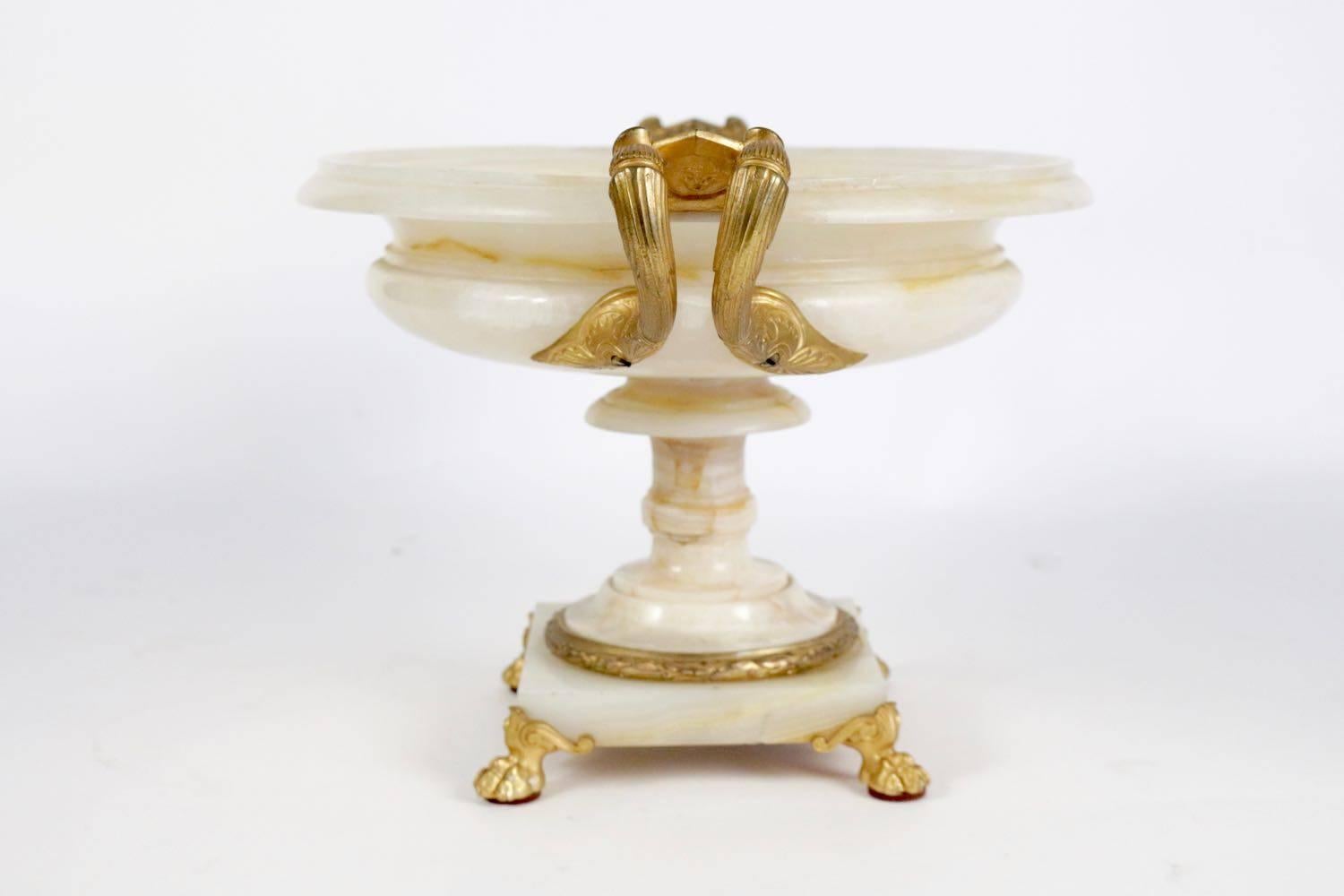 Beautiful Coupe in Onyx and Gold Gilt Bronze, Napoleon III in the Empire Style 1