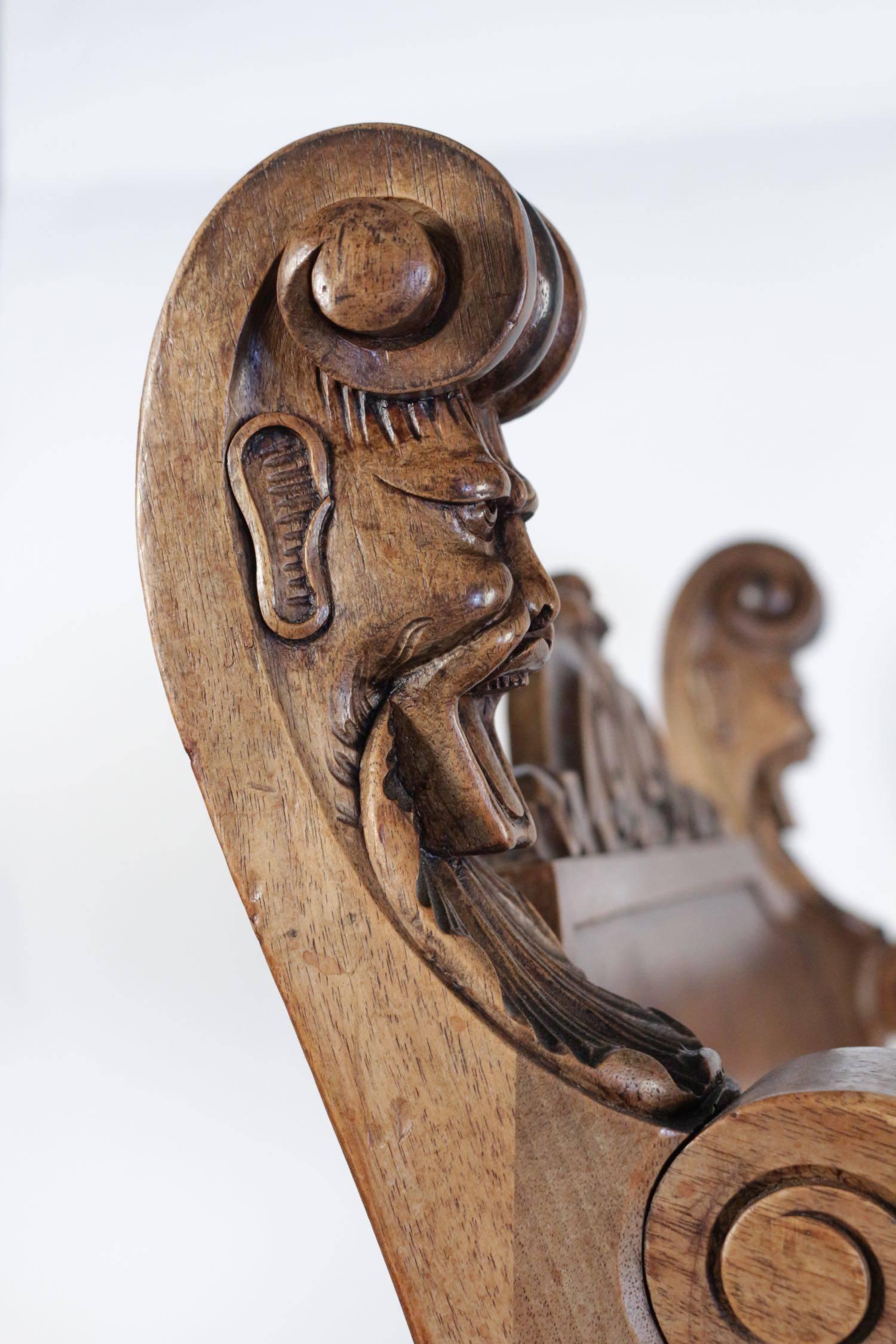 Dagobert or Curule Armchair from the End of the 19th Century 3