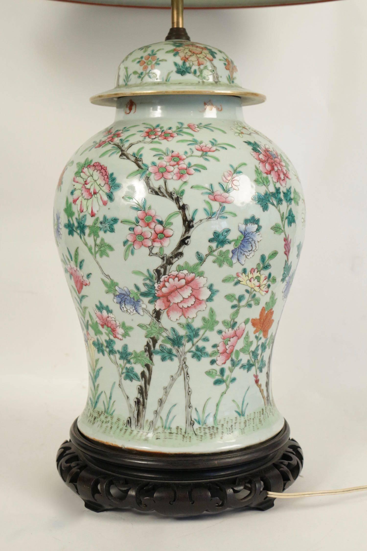 Asian Important Chinese Porcelain Lamp, circa 1890-1900 