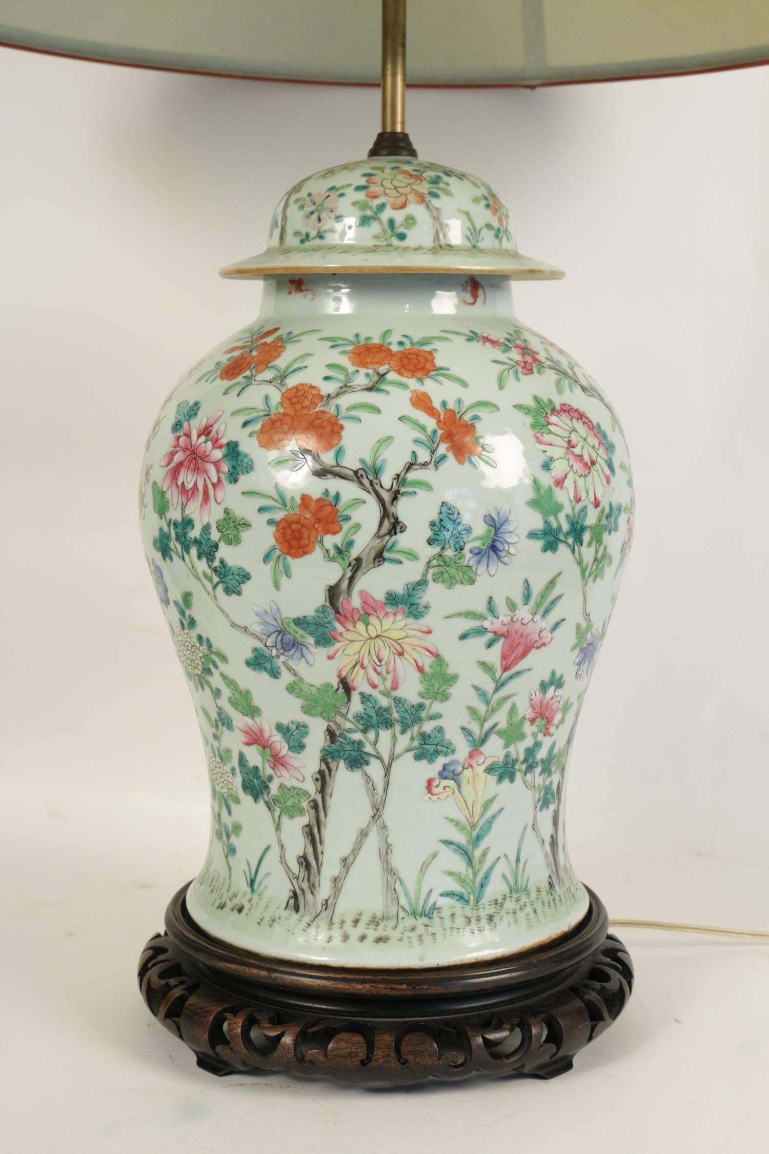 Chinese Export Important Chinese Porcelain Lamp, circa 1890-1900 
