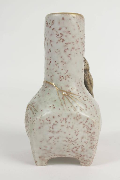 Amphora Shaped Vase with an Owl, Viennese, Austria For Sale at 1stDibs