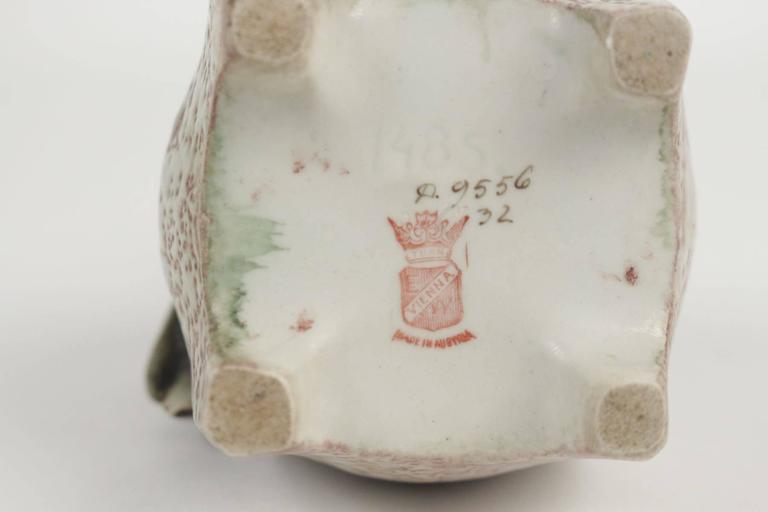 Amphora Shaped Vase with an Owl, Viennese, Austria For Sale at 1stDibs