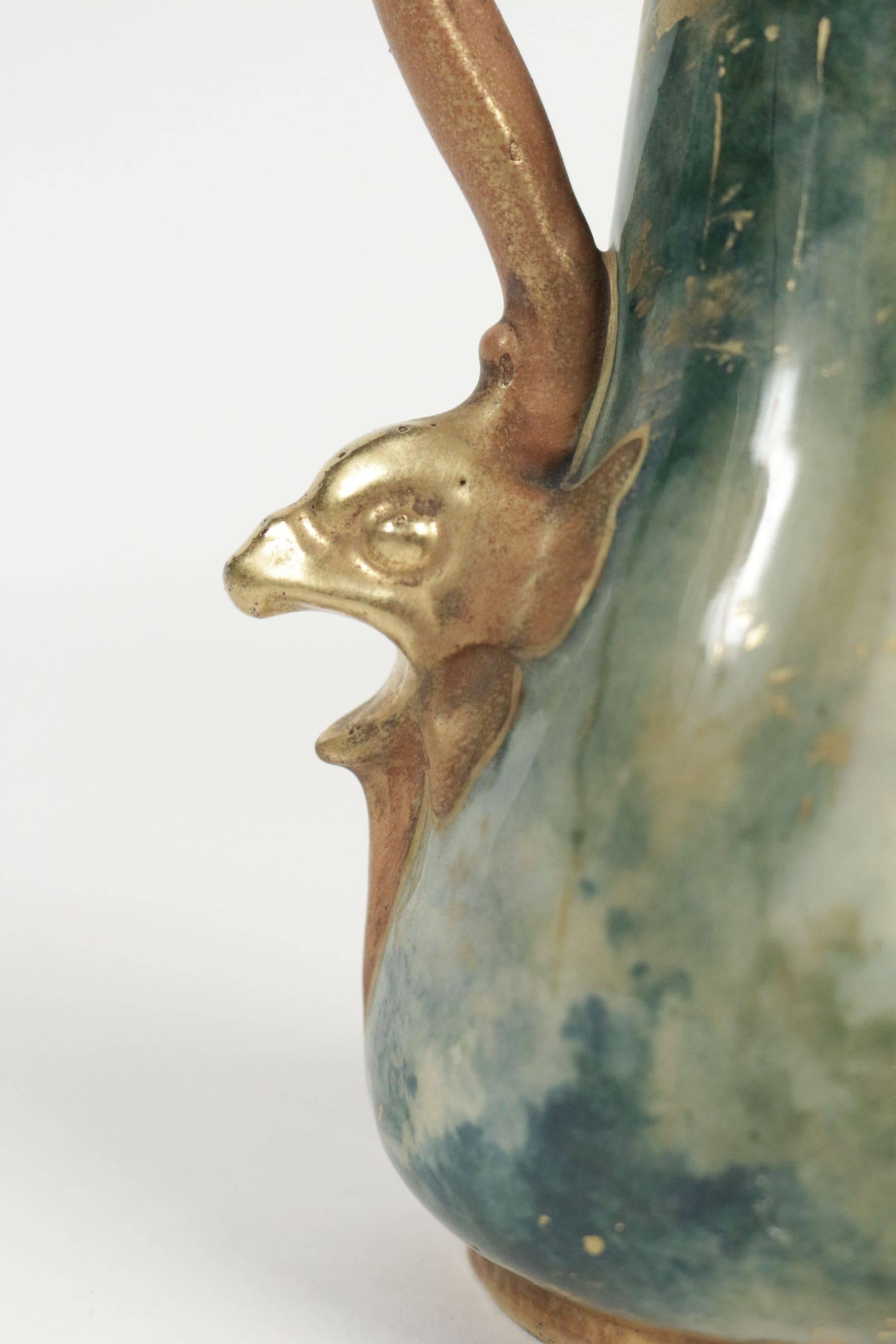 Art Deco Amphora Shaped Earthenware Vase, Viennese, Austria, circa 1900