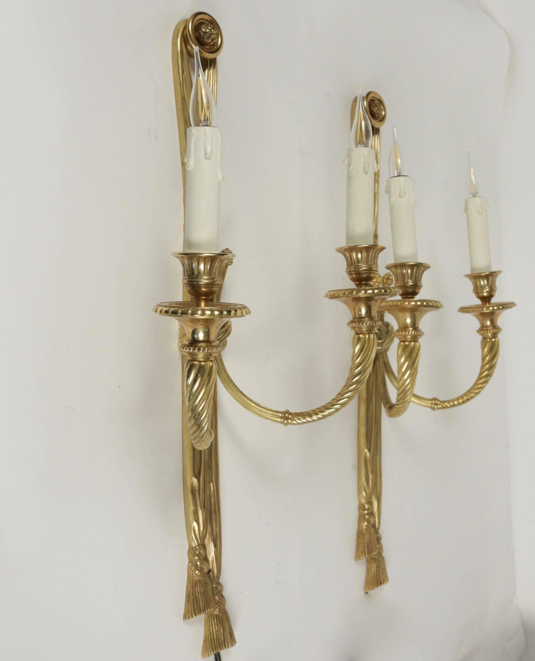 Napoleon III Important Pair of Sconces in the Style of Louis XVI from the 19th Century