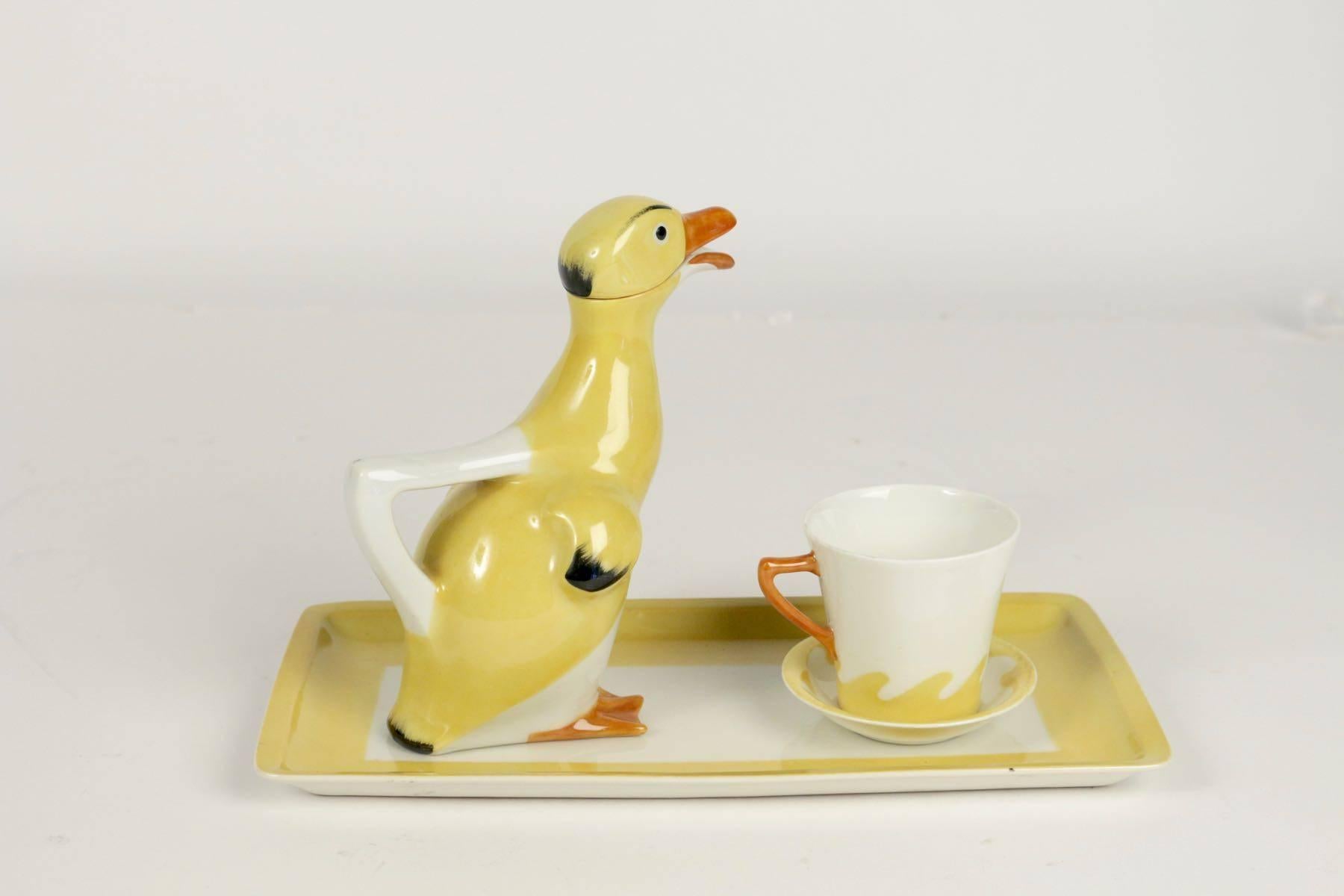 French Duck Service by Sandoz from the Beginning of the 20th Century