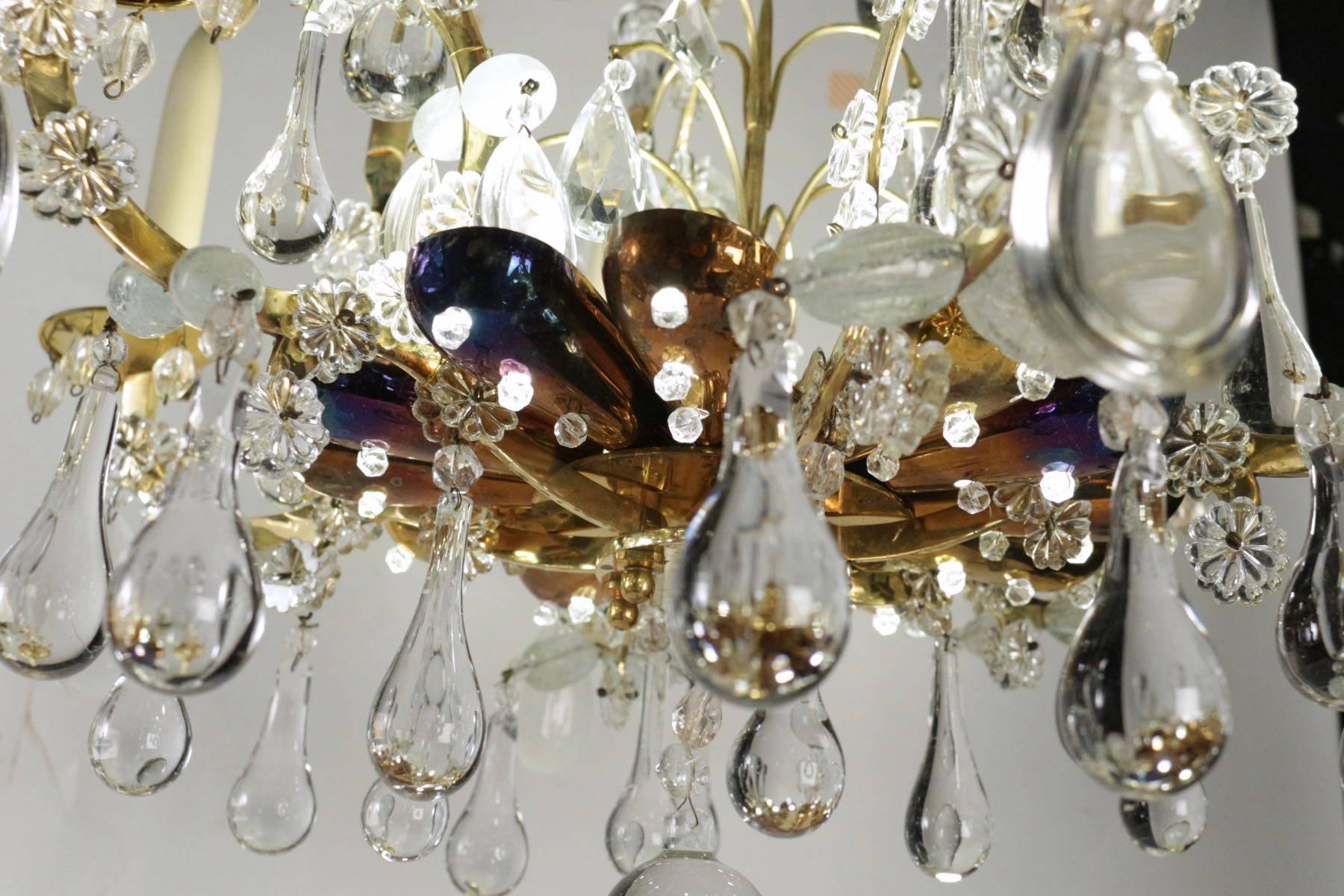 Chandelier in the Style of Louis XV with Crystal from the 19th Century 2