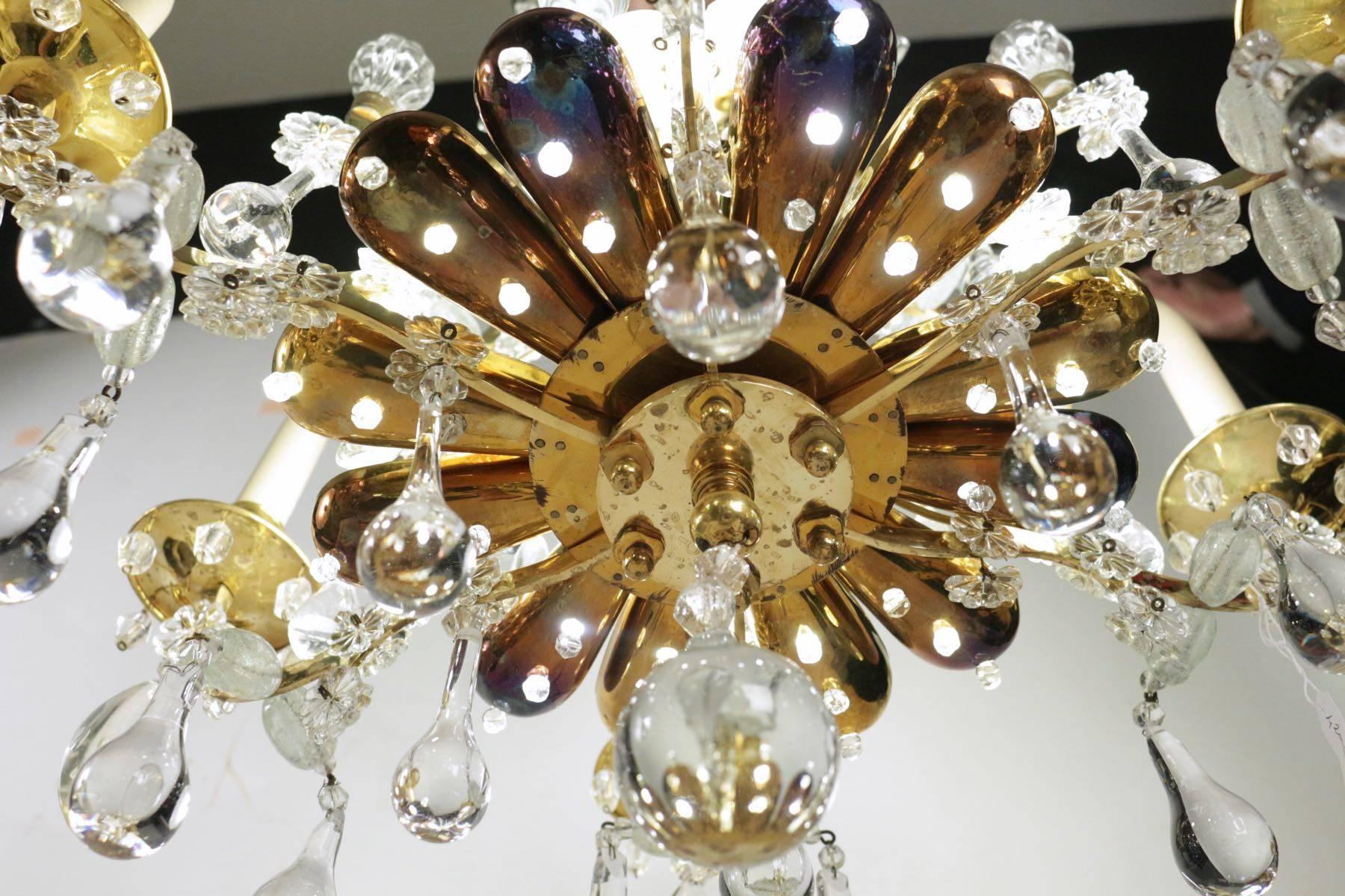 Chandelier in the Style of Louis XV with Crystal from the 19th Century 3