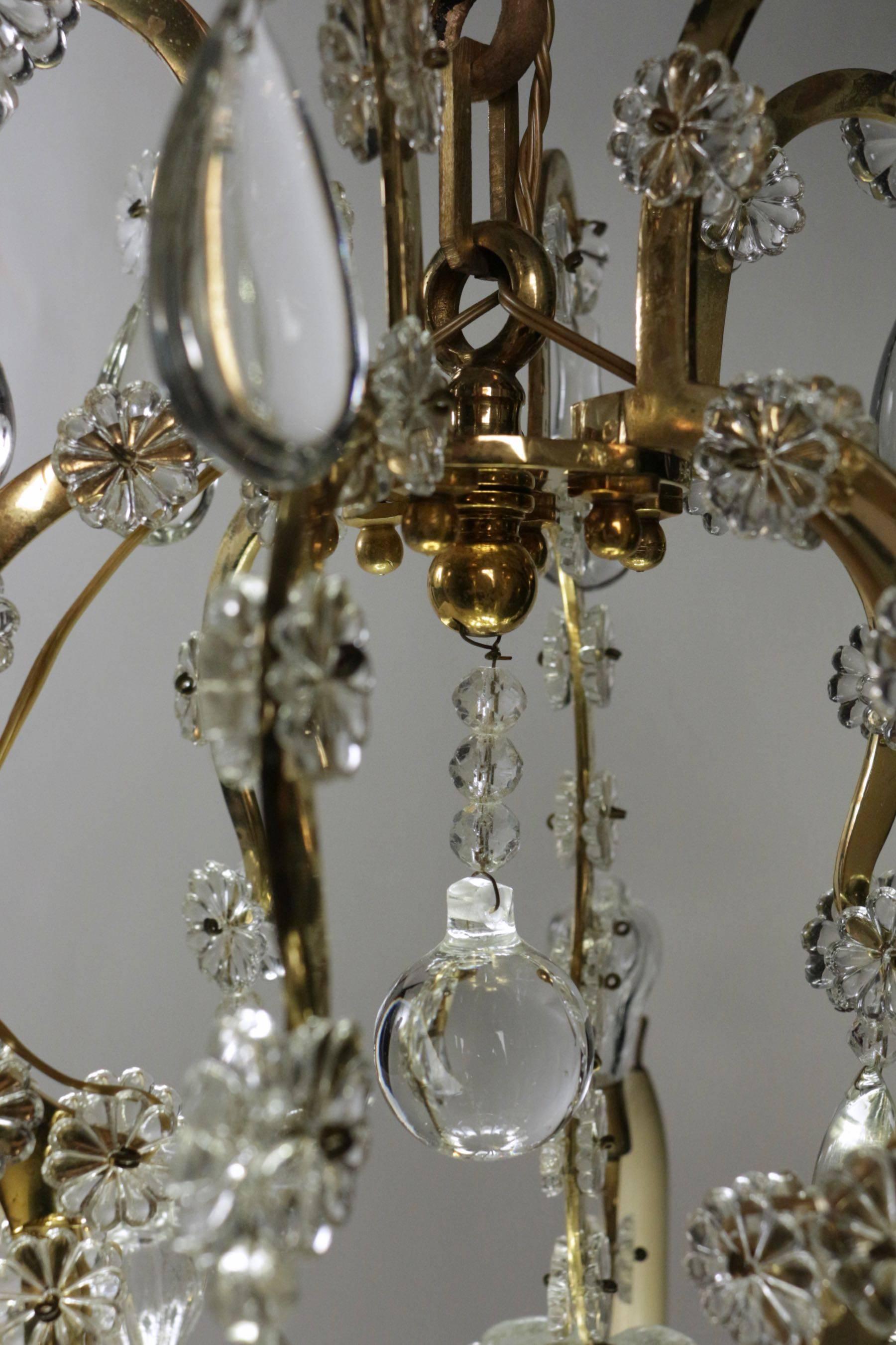 Chandelier in the Style of Louis XV with Crystal from the 19th Century 5