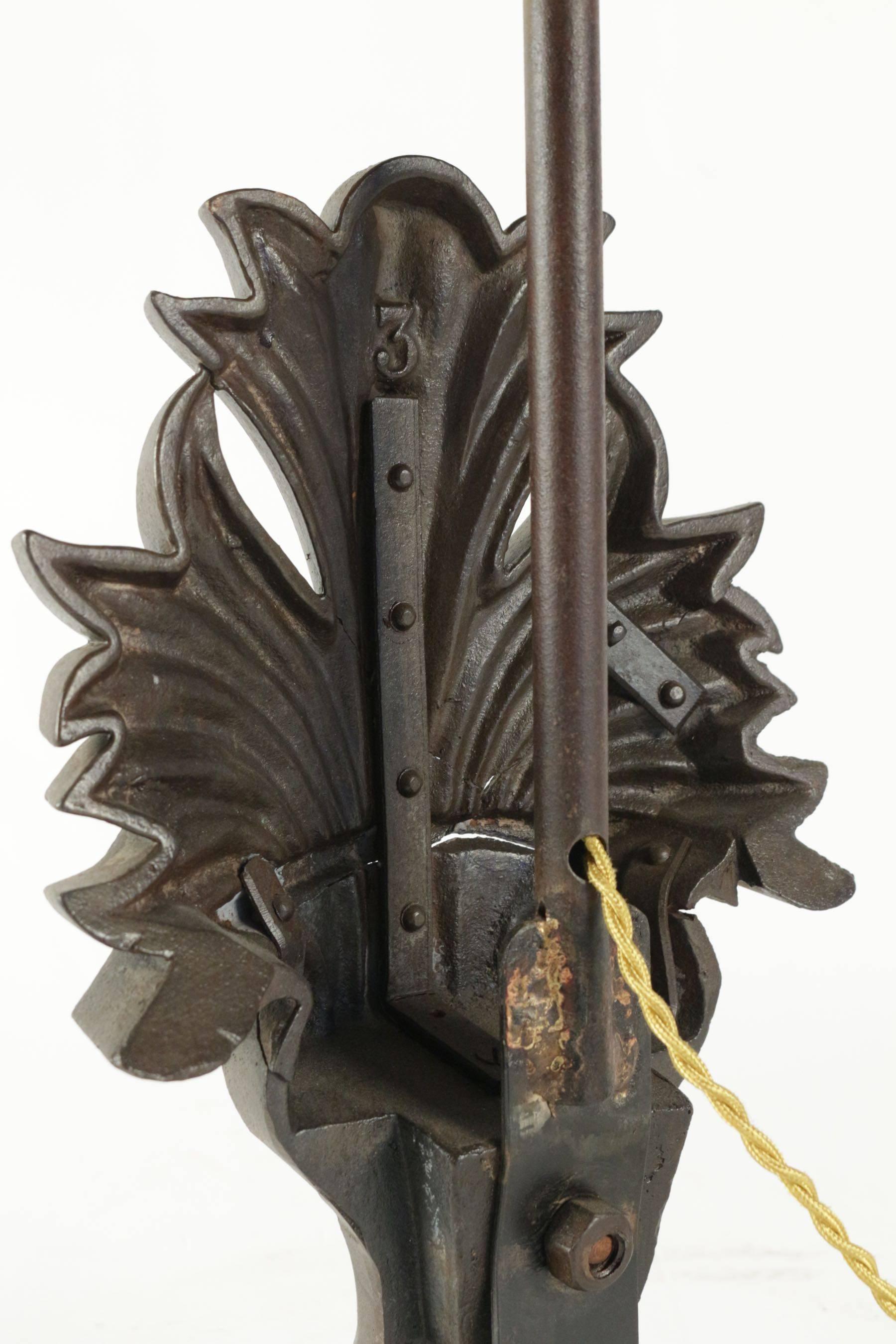 French Antique Bathtub Lions Claw Foot Changed into a Lamp, 19th Century