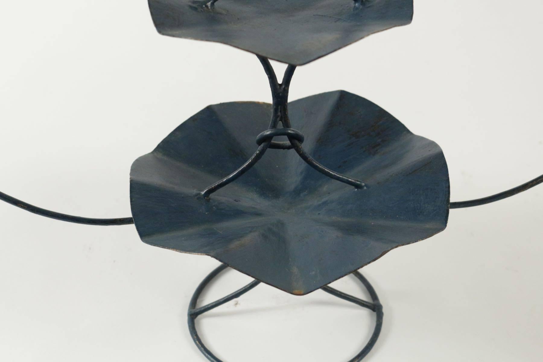 Mid-20th Century Candelabra with Three Arms from the 1960s in Painted Metal