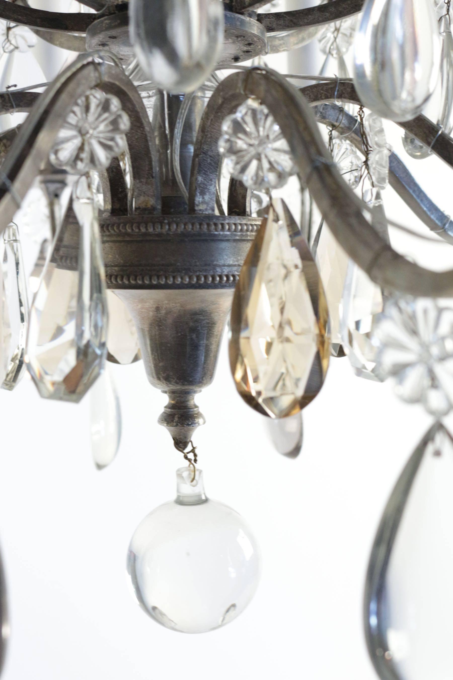 Beautiful Hot Air Balloon Style Chandelier in Silvered Bronze, 19th Century 3