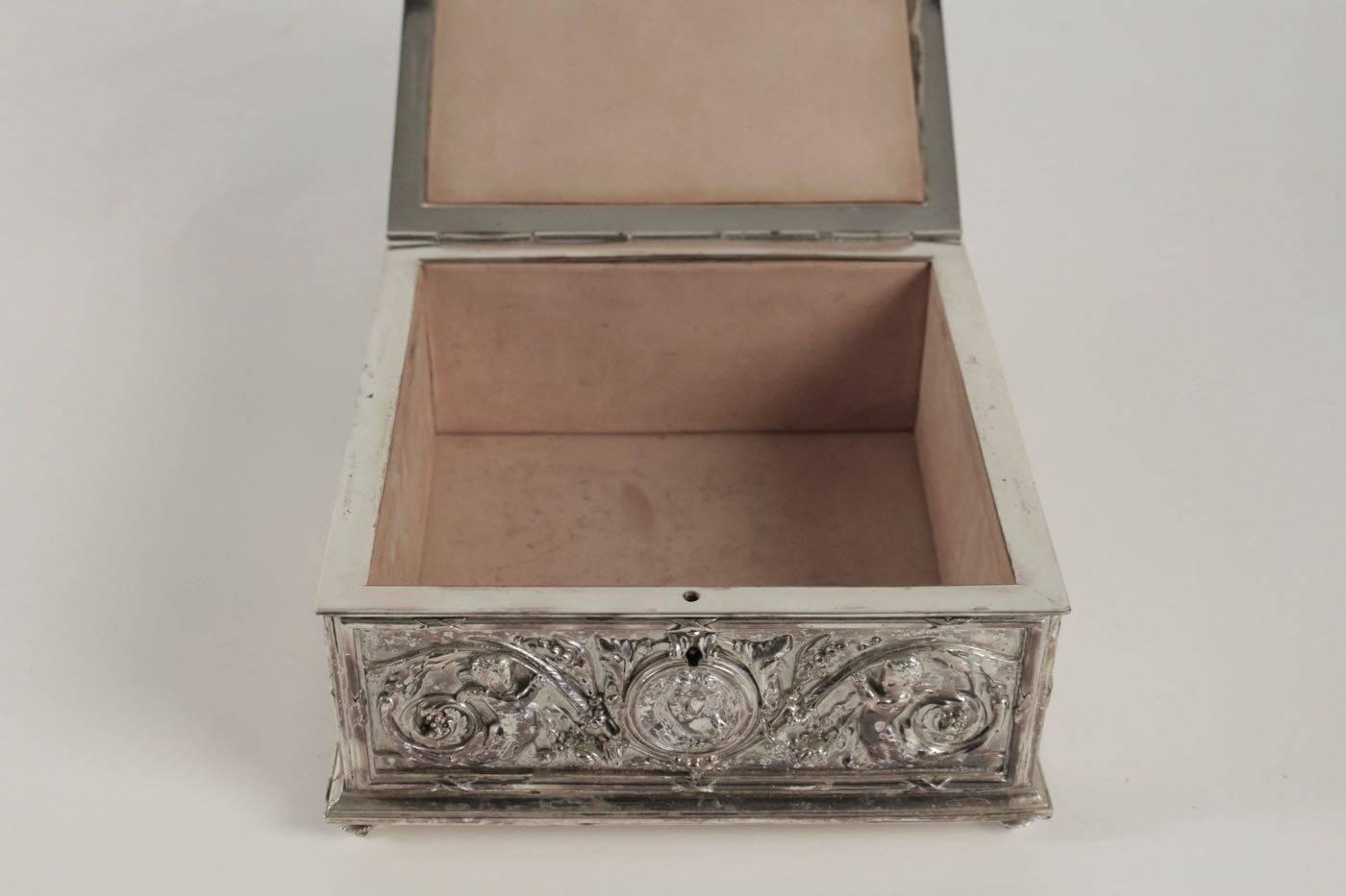 Jewelry Box, Silver Bronze, 19th Century, Napoleon III 1