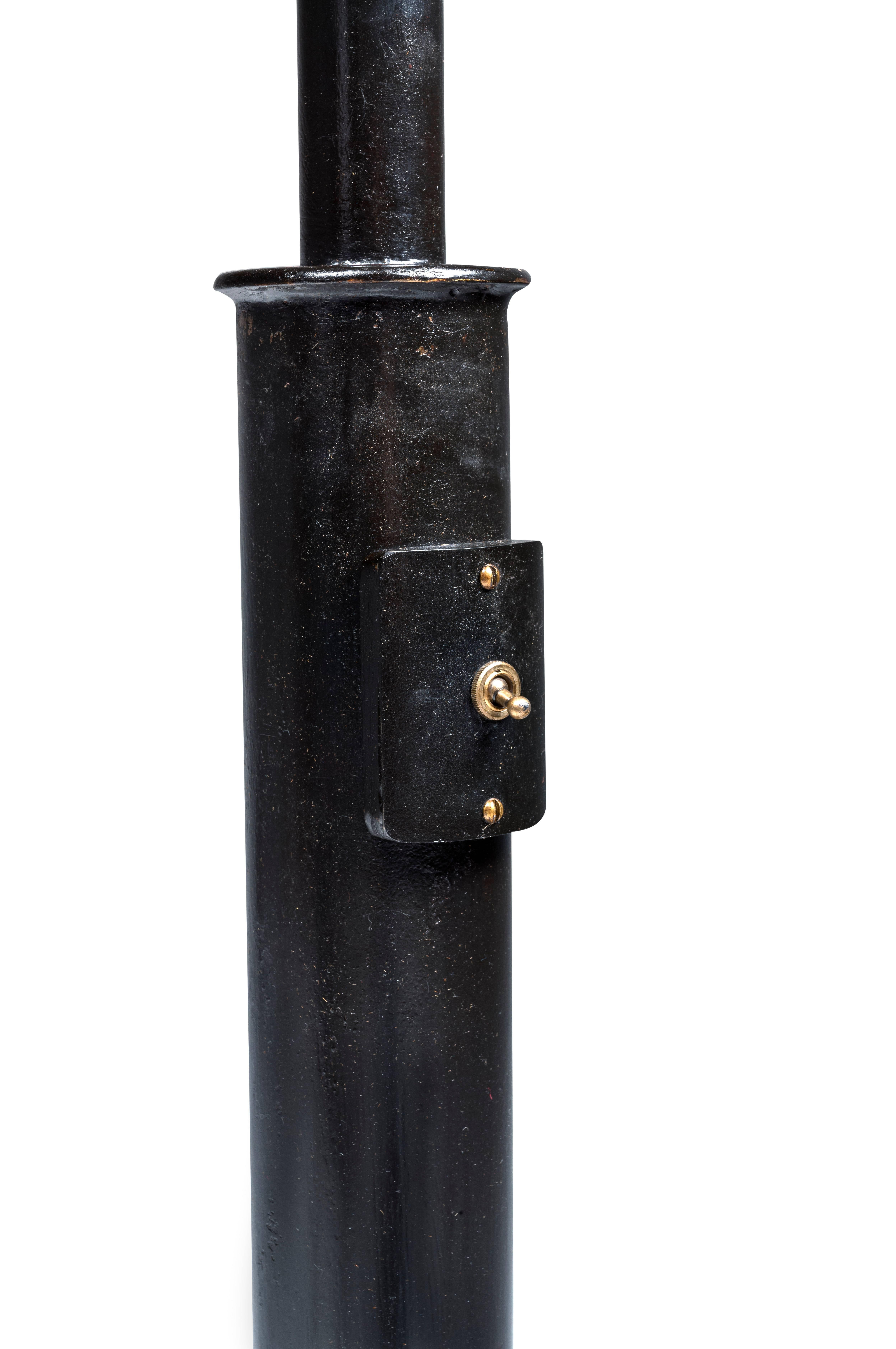 Iron Architect's Lamp, Model 1900 on Stand, Telescopic, Turning at 340 °